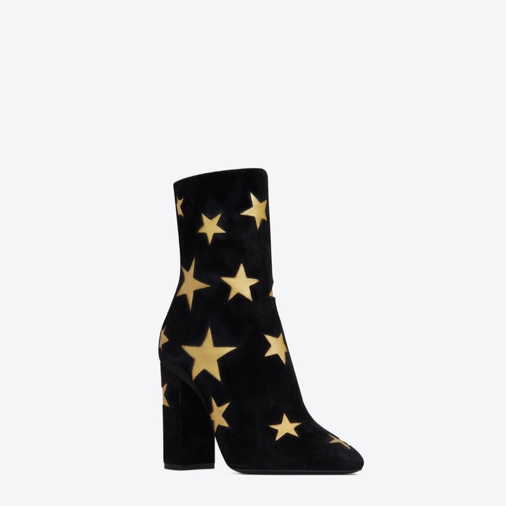 LOU ANKLE BOOTS DECORATED WITH LEATHER STARS